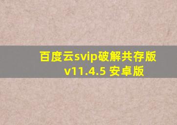 百度云svip破解共存版 v11.4.5 安卓版